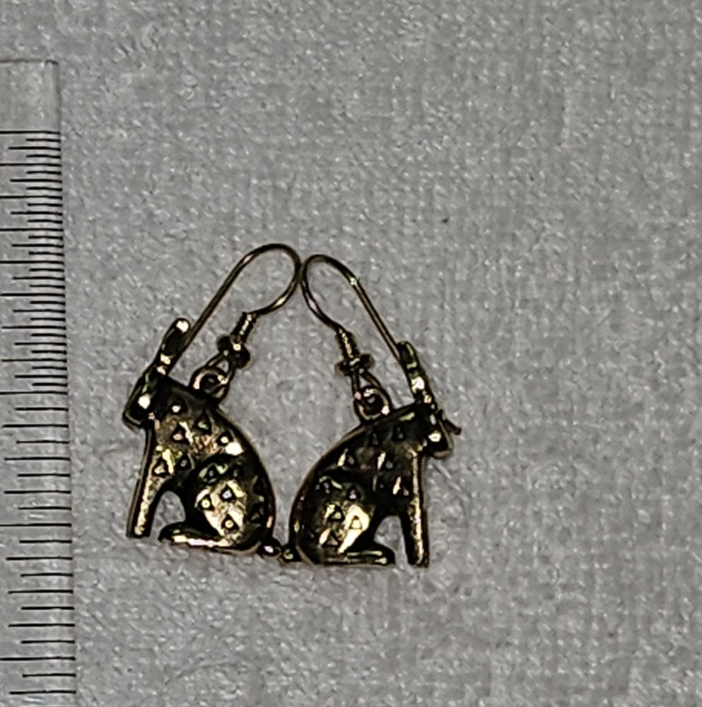 Gold Rabbit Earrings